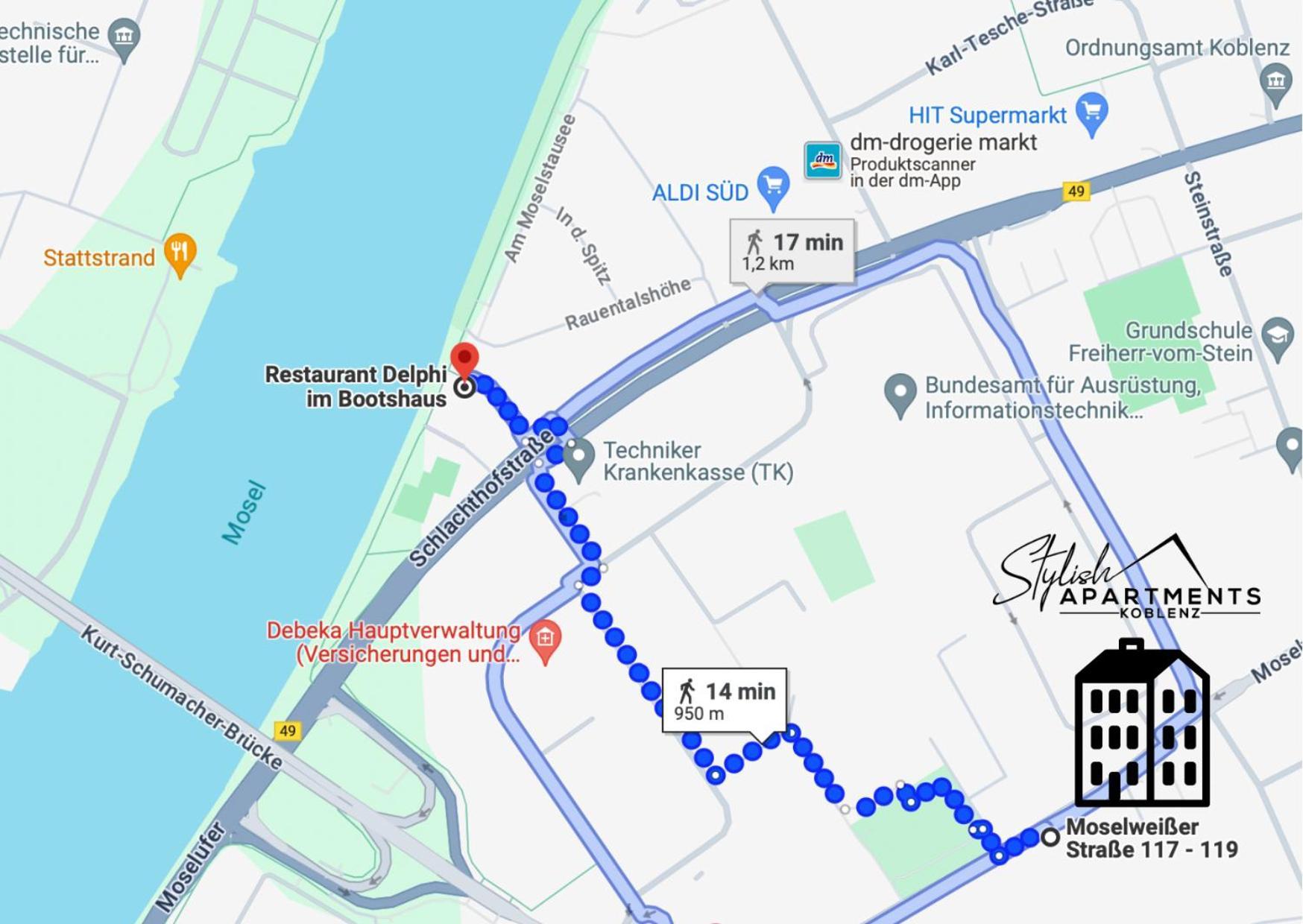 Apartment Tropical - Fuer Freunde & Familien, Stadtnah, Parkplatz, E-ladestation, Gitterbox Fuer Fahrraeder, Fitnessstudio, Digitale Gaestemappe Mit Restaurant- Und Unternehmenstipps Koblenz (Rhineland-Palatinate)